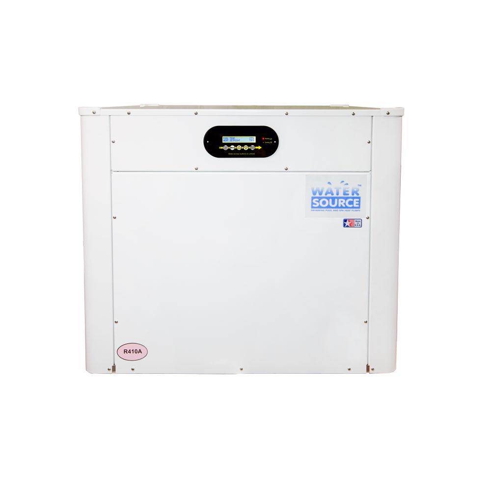 AquaCal Water Source WS10 Heat Pump 3 Phase, 60 Hz, 208 to 230 V with Reverse Cycle Cooling R410A with Hard Copper Plumbing Copper, Titanium