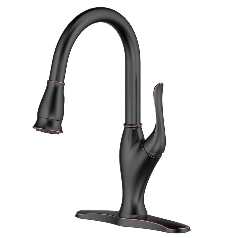 Compass Manufacturing Majestic 5189Orb Oil Rubbed Bronze Pulldown Kitchen Faucet