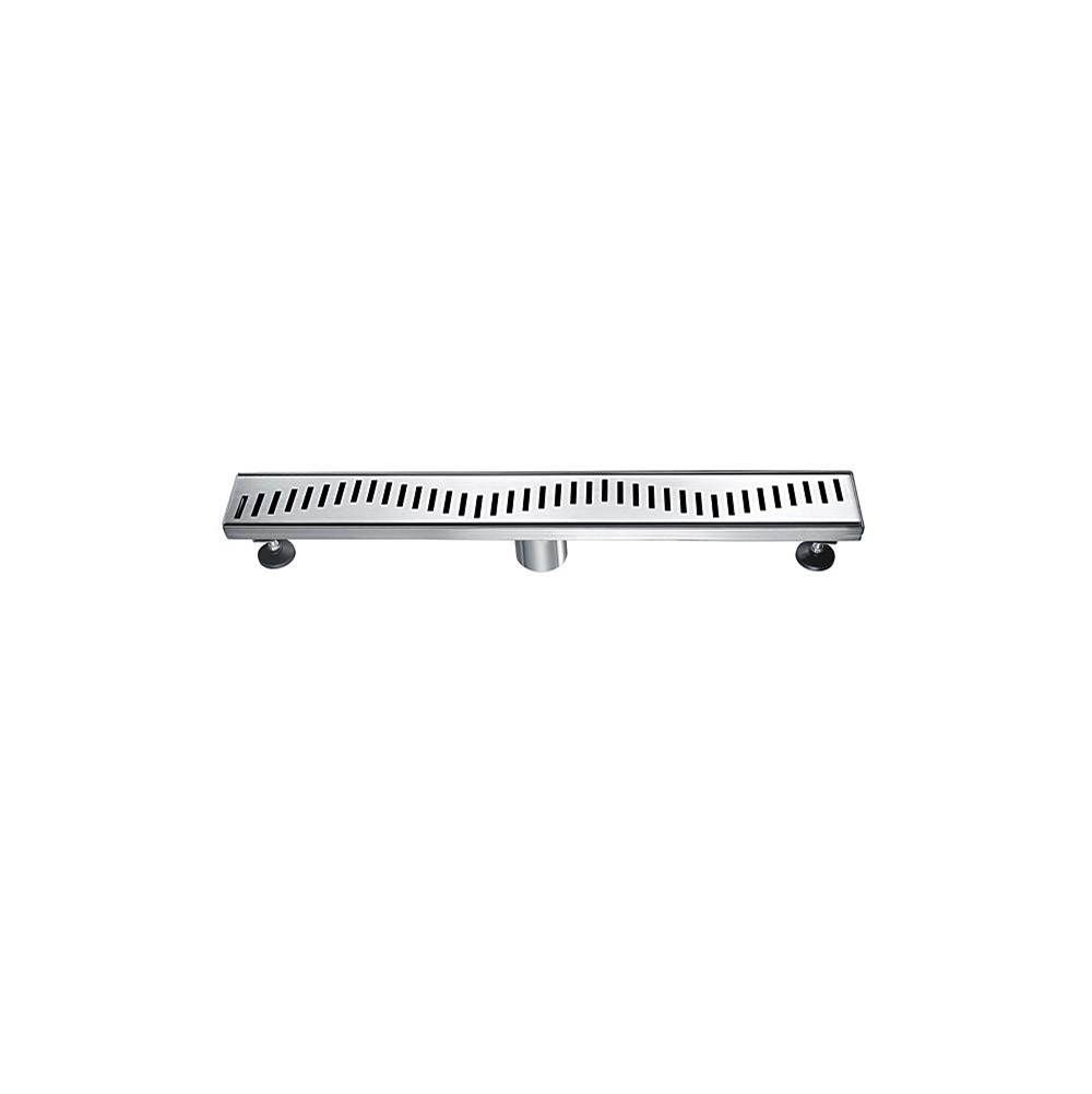 Dawn Shower linear drain---14G, 304type stainless steel, polished, satin finish: 24''Lx3''Wx3-1/8''D