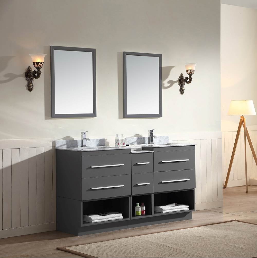 Dawn Dawn® Gloria Series Wood Framed Wall Mounted Cabinet with  Two Drawers (self soft closing hinges)