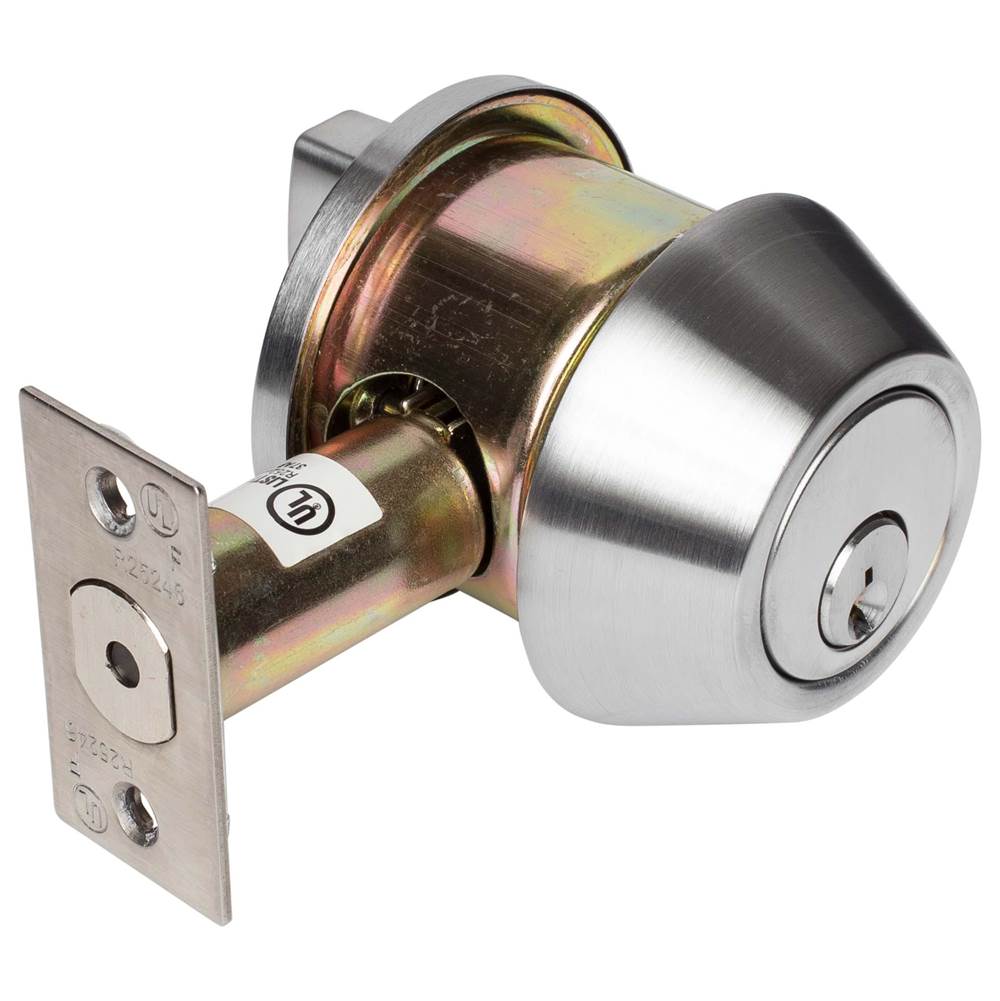 Harney Hardware Commercial Deadbolt Single Cylinder, UL Fire Rated, ANSI 2 Function, UL Fire Rated, ANSI 2, Vigilant Collection