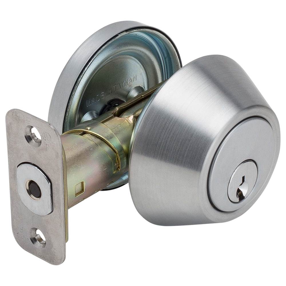 Harney Hardware Commercial Deadbolt Single Cylinder, UL Fire Rated, ANSI 2, Atlas Collection